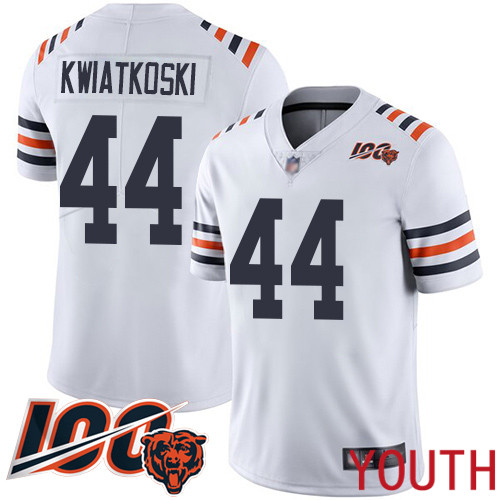Chicago Bears Limited White Youth Nick Kwiatkoski Jersey NFL Football #44 100th Season